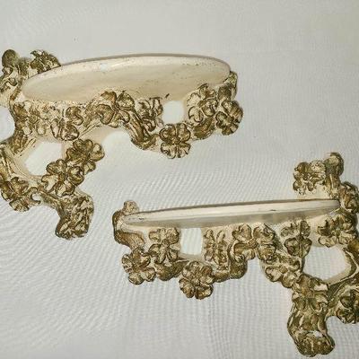 G2: Chalkware Floral Shelves