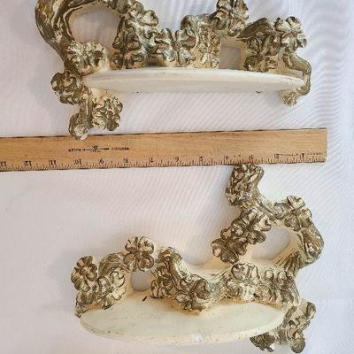 G2: Chalkware Floral Shelves
