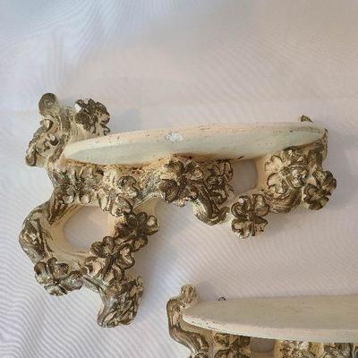 G2: Chalkware Floral Shelves