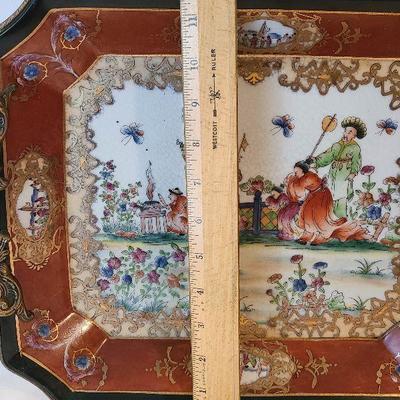 G6: Brass Handled Serving Tray/ Decor