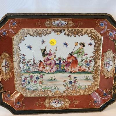 G6: Brass Handled Serving Tray/ Decor