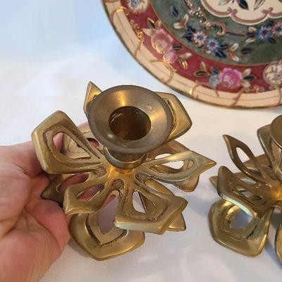 G7: Home Decor Brass Candlesticks