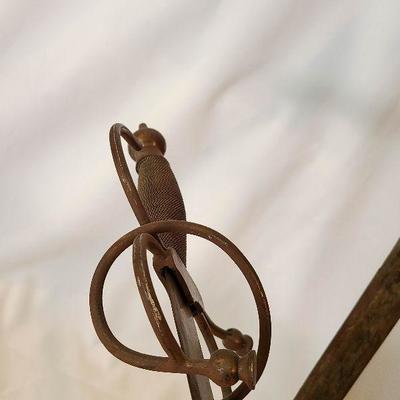 G57: Large Wood Carved Coat of Arms and Swords