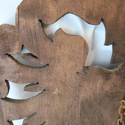 G57: Large Wood Carved Coat of Arms and Swords