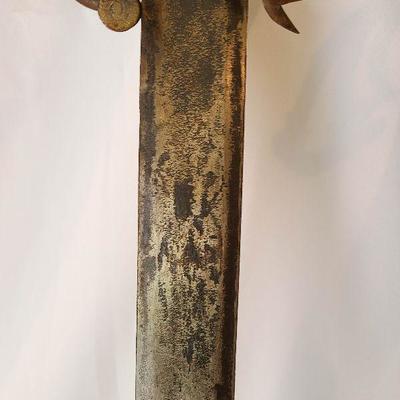 G57: Large Wood Carved Coat of Arms and Swords