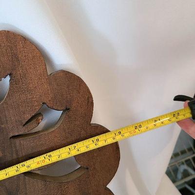 G57: Large Wood Carved Coat of Arms and Swords