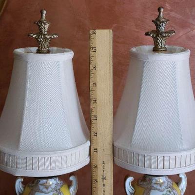 K23: Antique Porcelain/Wood Painted Lamps