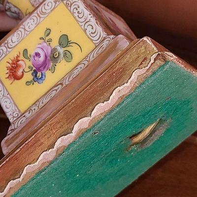 K23: Antique Porcelain/Wood Painted Lamps