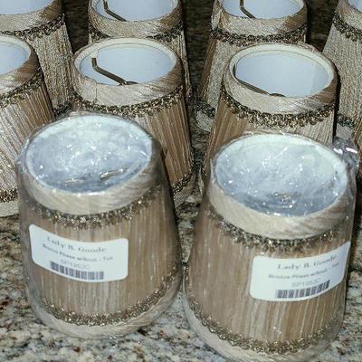 K56: Custom Taupe Chandelier Shades