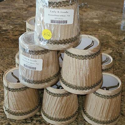 K56: Custom Taupe Chandelier Shades