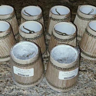 K56: Custom Taupe Chandelier Shades