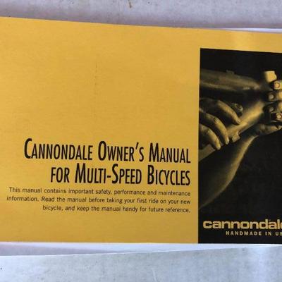 Rare Cannondale Super V 500 Bike with Original Owners Manual and Receipts