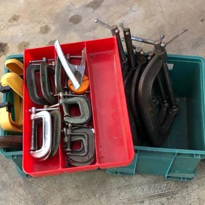 Lot of Quality Wood Working Clamps of Varying Sizes