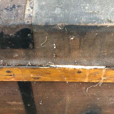 Antique Quality Steamer Trunk with Metal Details