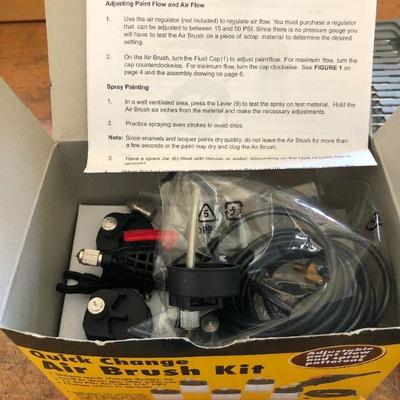 Lot of Quick Change Air Brush and Paint Polishing Tool Kits 
