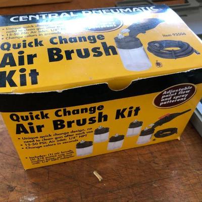 Lot of Quick Change Air Brush and Paint Polishing Tool Kits 