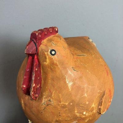 #17 Wood Carved Chicken