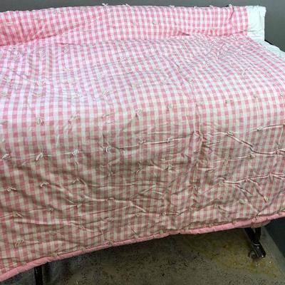 #24 Pink Checkered Gingham Quilt