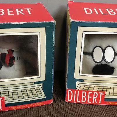 #42 2 DILBERT AND DOG Stuffed Plush Toys