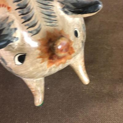 #48 Hand Painted Mexican Piggy Bank 