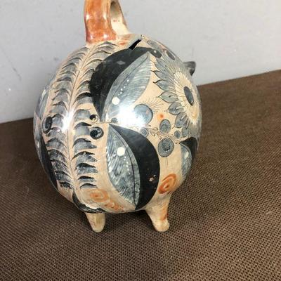 #48 Hand Painted Mexican Piggy Bank 