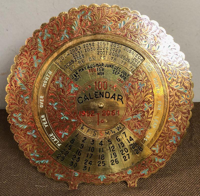 58 BRASS 100 Year Calendar