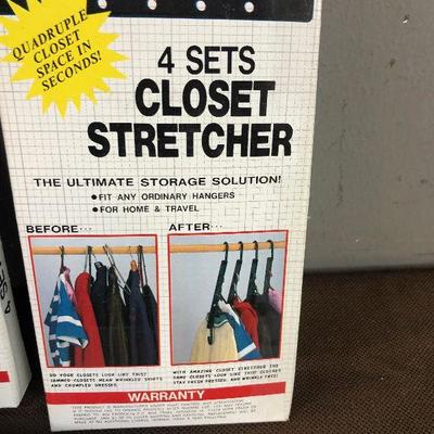 #63 3 Boxes of set of 4 Closet Stretchers 