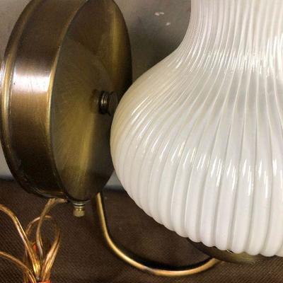 #64 Antique Brass Wall Sconce (1) 