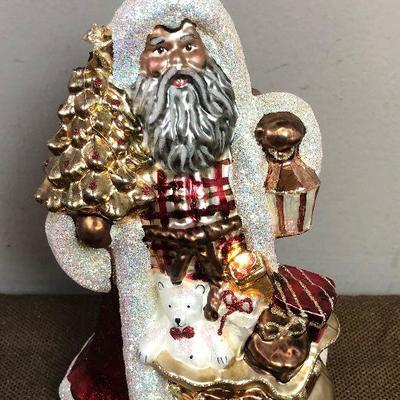 #93 Mercury Santa Glass Ornament