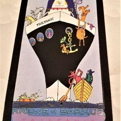 Lot #127  1st Krewe of Barkus Poster - 1998 TailTanic - signed/numbered