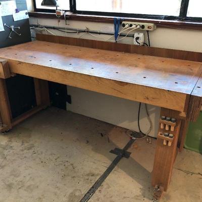 Quality Work Bench or Tool Bench with Built in Clamps and Wheels
