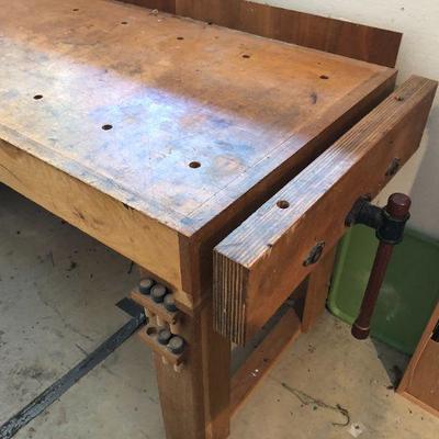 Quality Work Bench or Tool Bench with Built in Clamps and Wheels