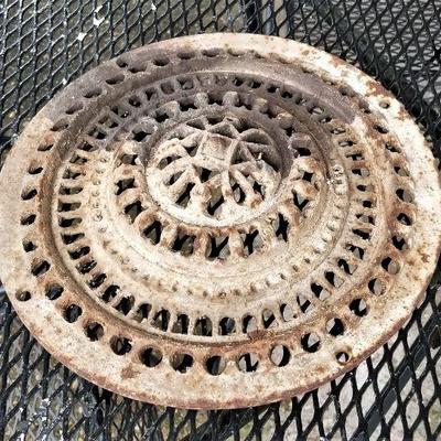 Lot #134  Antique Architectural Piece - Cast Iron Grate