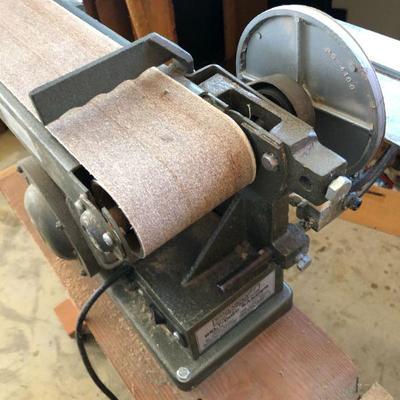 Duracraft Belt Disc Sander on Custom Built Stand with Wheels