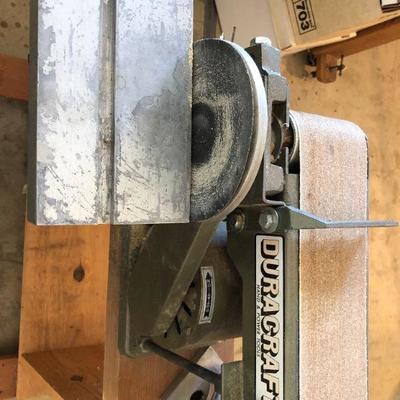 Duracraft Belt Disc Sander on Custom Built Stand with Wheels