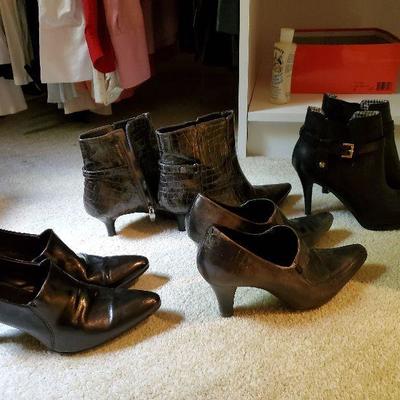 MB-239:two pair ankle boots and two pair shoes size 8 and 8 1/2