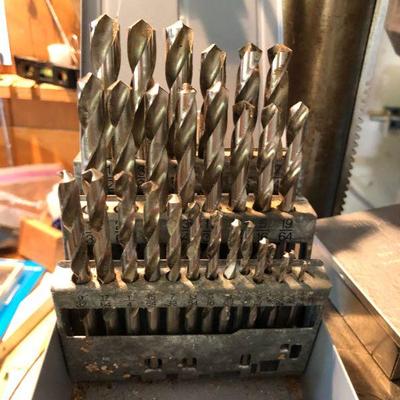 Allied International Chicago 12 Speed Heavy Duty Drill Press Tool with Drill Bits