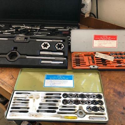 Lot of 3 Tap and Die Sets
