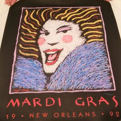 Lot #138 - Mardi Gras Poster 1992 - Hugh Ricks - numbered