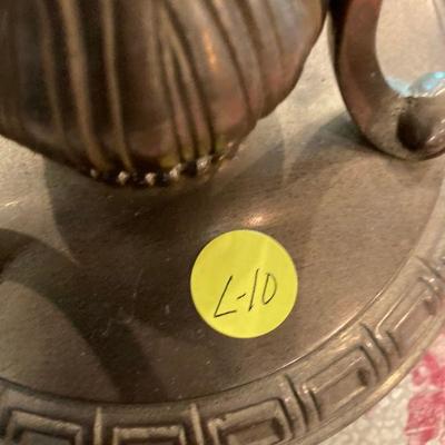 Lot L10: Brass and Crystal Table Lamp