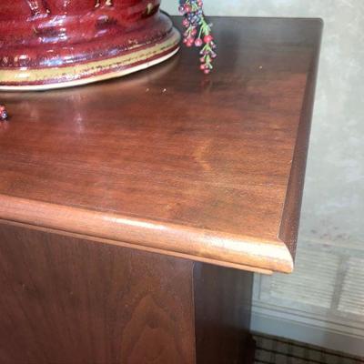 Lot L16: Wooden Pedestal - perfect for planters/statues! 