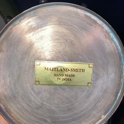 Lot L17: Misc. Home Decor/ Candle Holders/plates incl. silverplated Maitland-Smith piece.