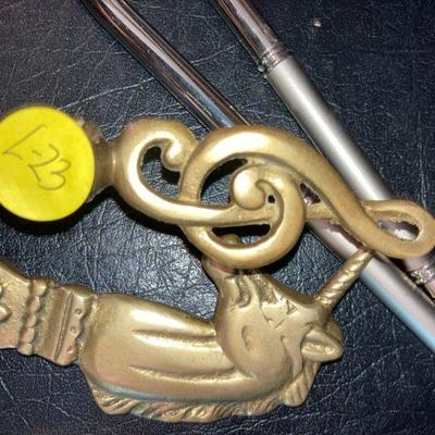 Lot L23: Brass Letter Openers and Pens