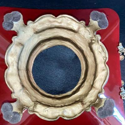 L26: Decorative Brass Handled Pedestal Tray
