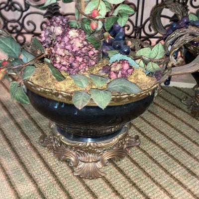 Lot:  Beautiful Pair of Custom Tall Floral Arrangements