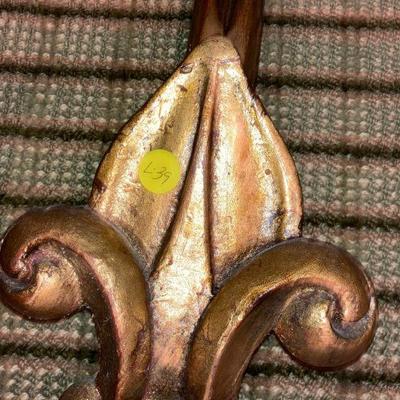 L39: 3- 1/2 feet Carved Gold Leaf Wall Sconces!