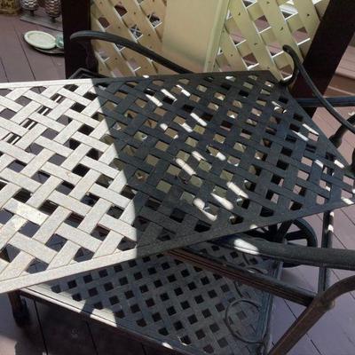 Lot 0utside1: Iron Serving Cart with 2 removable lift out trays