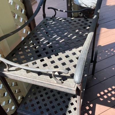 Lot 0utside1: Iron Serving Cart with 2 removable lift out trays