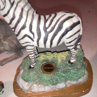 Lot B43: Misc. Animal DÃ©cor Zebra Monkey Elephant Deer etc.