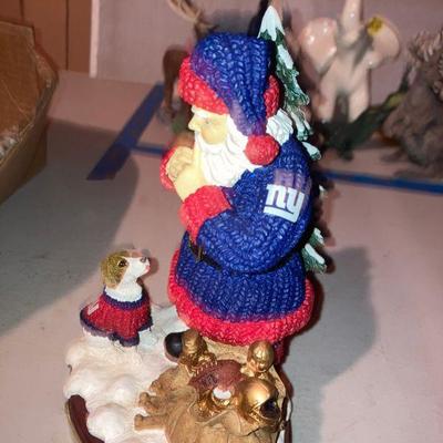Lot B44: New York Giants Santa and Christmas Bells